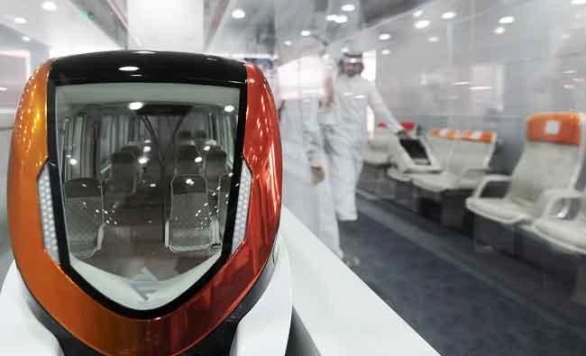 This October 29, 2014 file photo shows a model of a train at the company's operation building in Riyadh. (AFP)