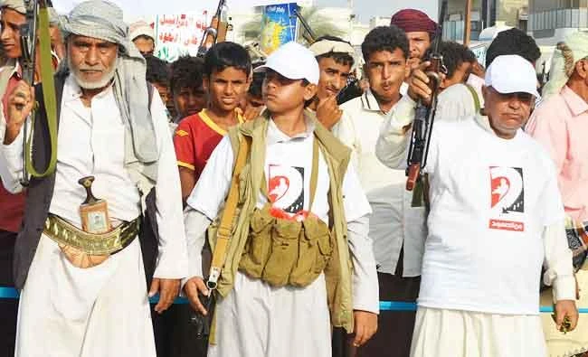 Houthi militias have been accused of recruiting over 1,000 children to fight alongside them in Yemen. (Reuters)