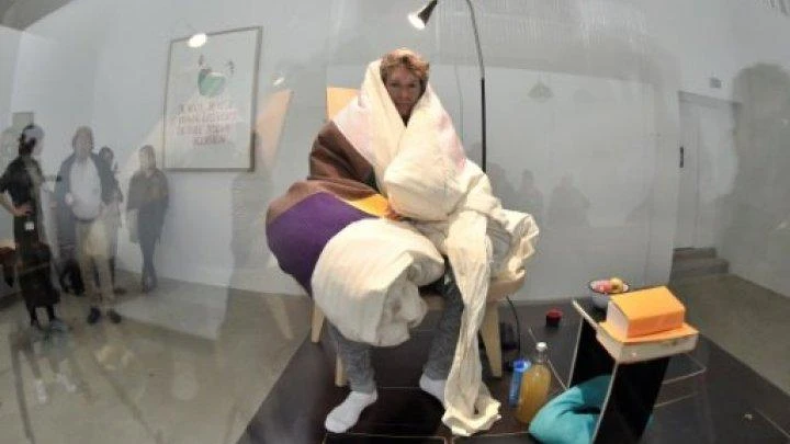 Breaking news: French ‘human hen’ artist hatches first chick