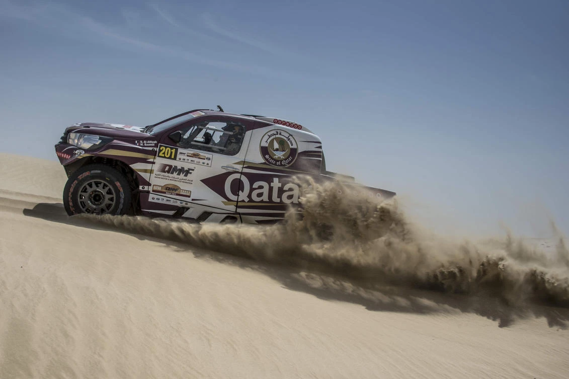 Nasser Saleh Al-Attiyah during the third day action Thursday in the Qatar Cross-Country Rally