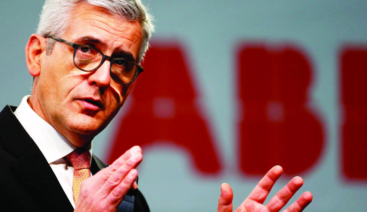 Ulrich Spiesshofer, CEO of ABB, addresses a recent news conference in
Zurich, Switzerland. (Reuters)