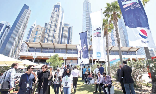 Young entrepreneurs mostly from the Middle East visit the STEP 2017 Conference in Dubai. (AP)
