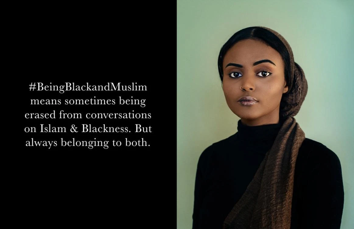 An American artist this week unveiled a portrait series which explores what it is like to be both black and Muslim in the US. (Photo courtesy: Bobby Rogers/ Twitter)