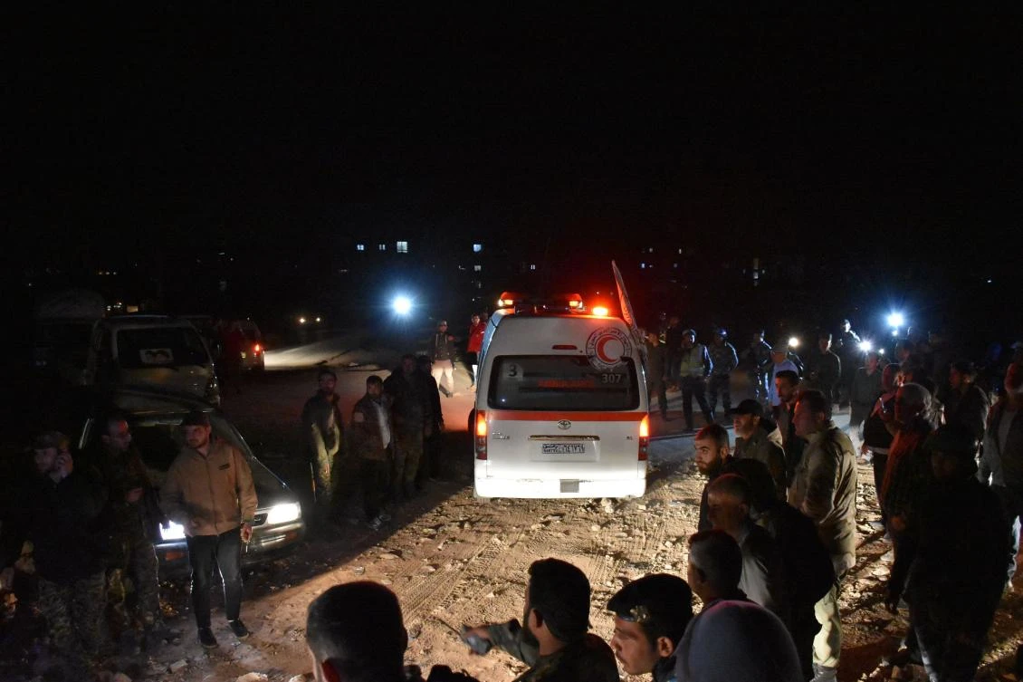A Syrian warplane attacked a makeshift hospital in Idlib. (AFP)