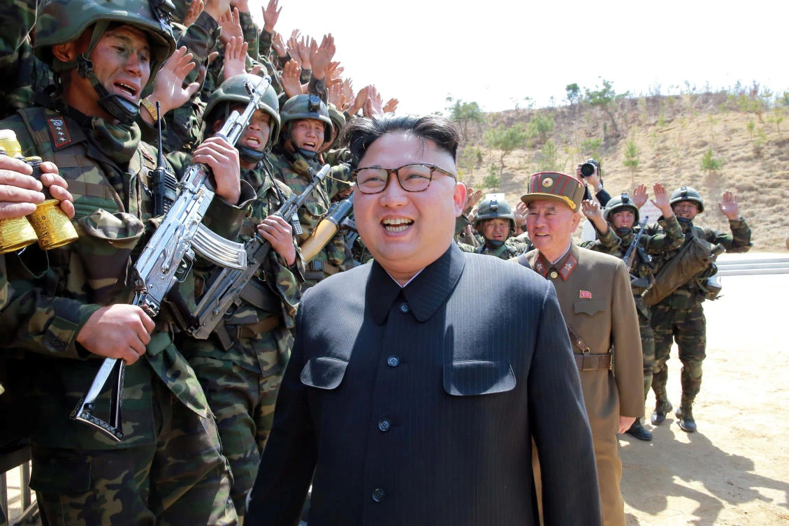 North Korean Leader Kim Jong Un attends a target-striking contest by the Korean People's Army (KPA). (KCNA via Reuters)