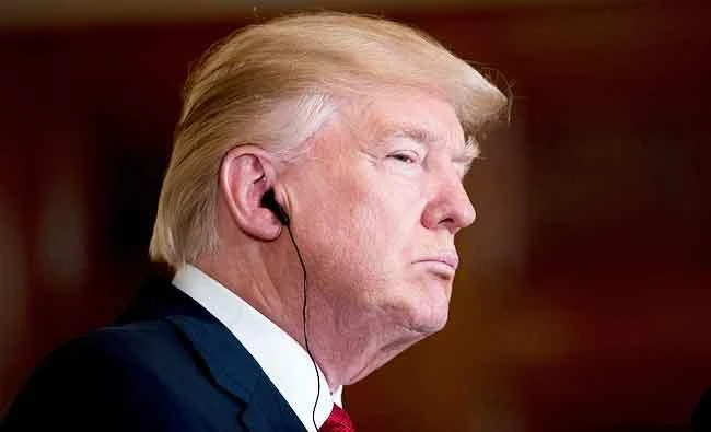 In this April 20, 2017 photo, President Donald Trump listens in the East Room of the White House in Washington. (AP)