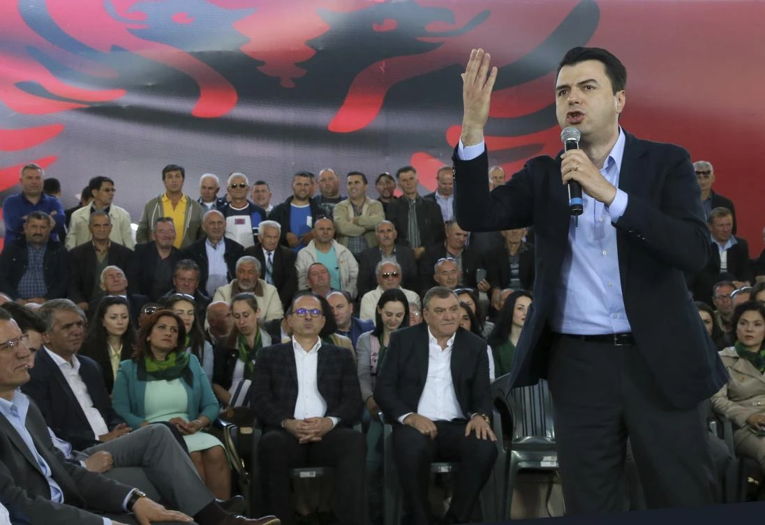 Lulzim Basha, leader of Albania's main opposition Democratic Party. (AP)