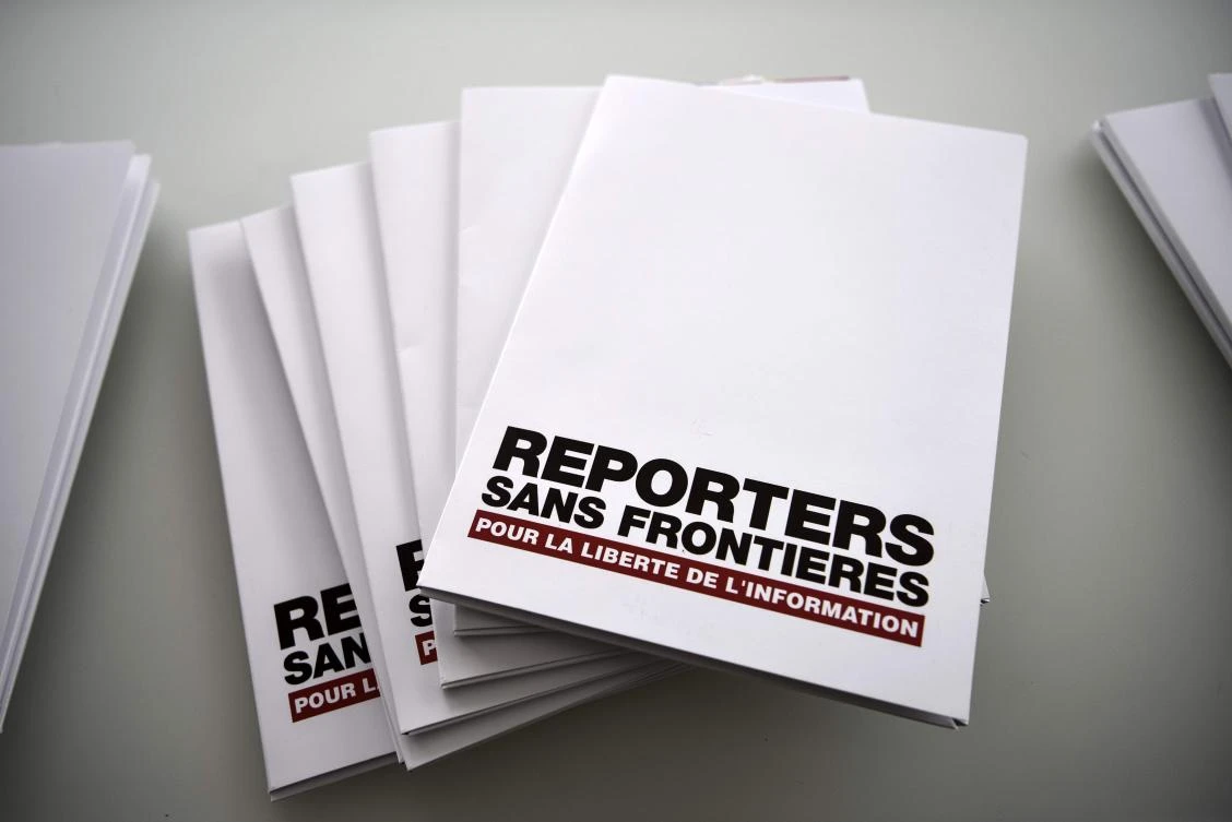 Copies of the annual World Press Freedom Index of Reporters sans frontieres (RSF - Reporters without borders). (AFP)