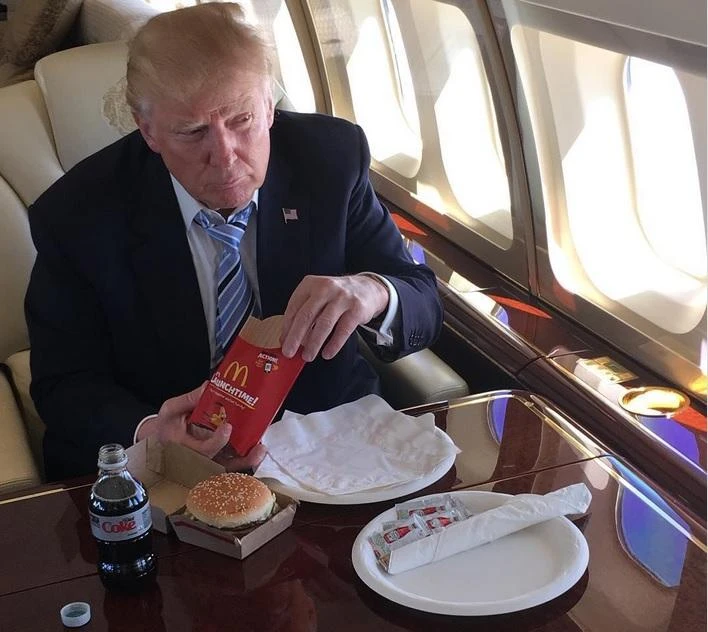 US President Donald Trump seems to be a fan of Coca-Cola and fast food. (Photo courtesy: Instagram)
