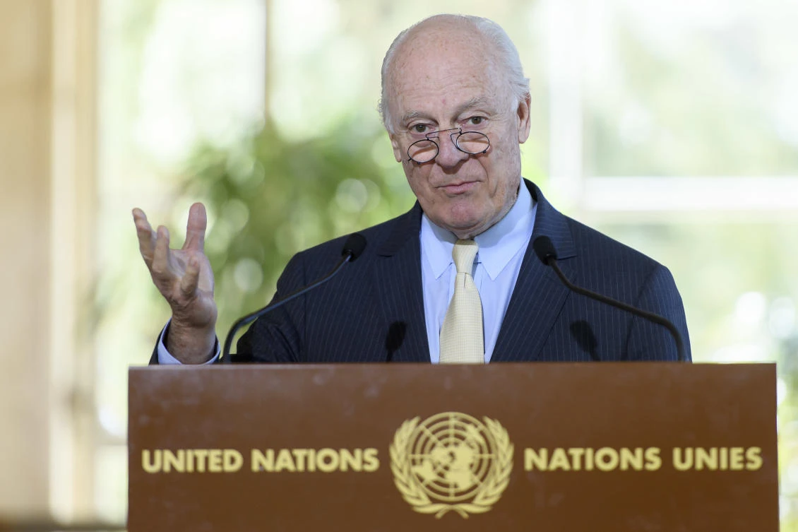 UN Special Envoy for Syria Staffan de Mister is expected in Astana. (Martial Trezzini/Keystone via AP)