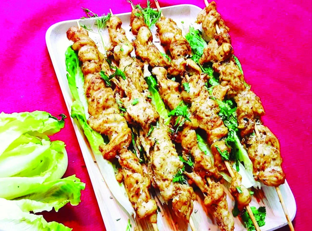 Herbs and spice mixed chicken.