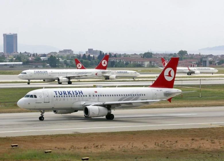 A Turkish Airlines plane prepares to take off at Ataturk International Airport in Istanbul in this May 15, 2013 file photo. (REUTERS/Osman Orsal)