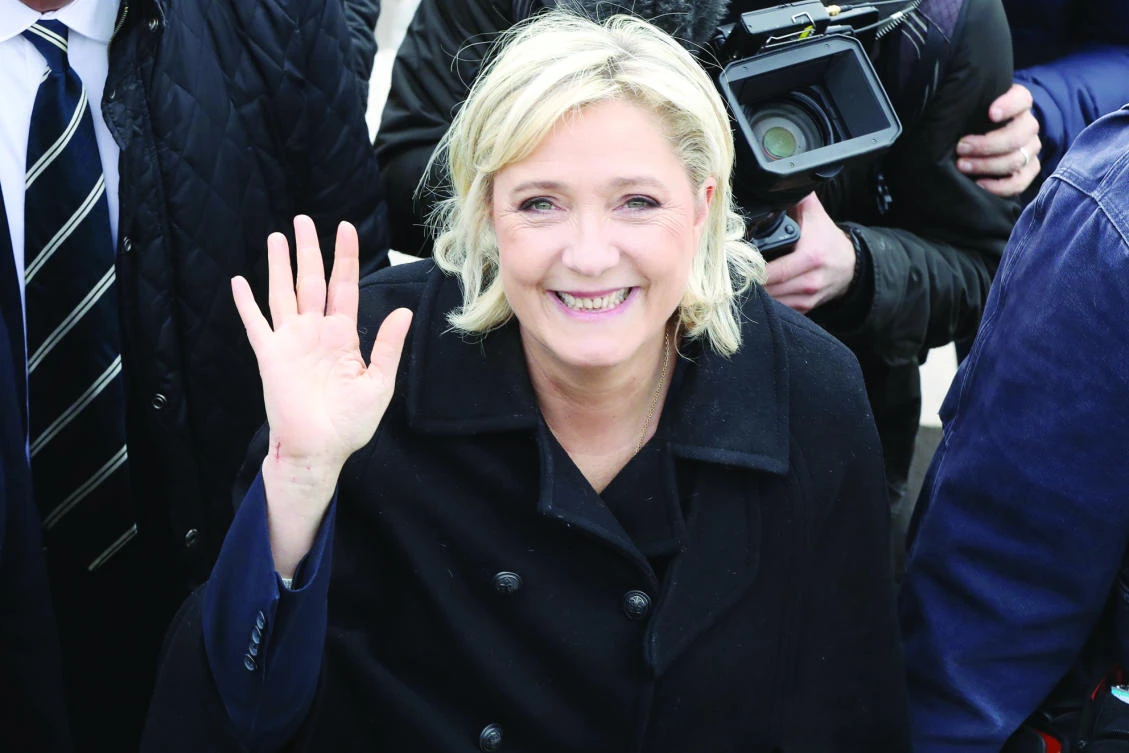 Marine Le Pen, French presidential election candidate for the far-right Front National party.