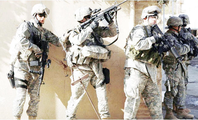 American soldiers in action in Mosul in this file photo.