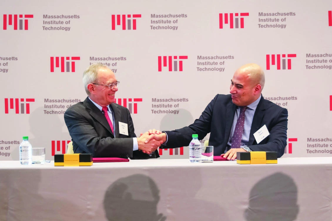 L. Rafael Reif, MIT president, and Fady Mohammed Jameel,
president of Community Jameel International.