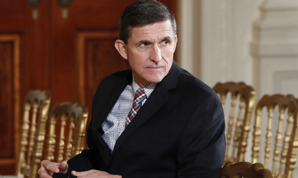 In this Feb. 10, 2017 file photo, then-National Security Adviser Michael Flynn sits in the East Room of the White House in Washington. (AP Photo/Carolyn Kaster, File)