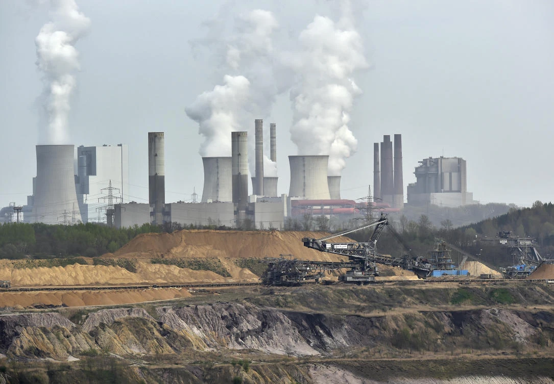 Giant machines dig for brown coal. (AP)
