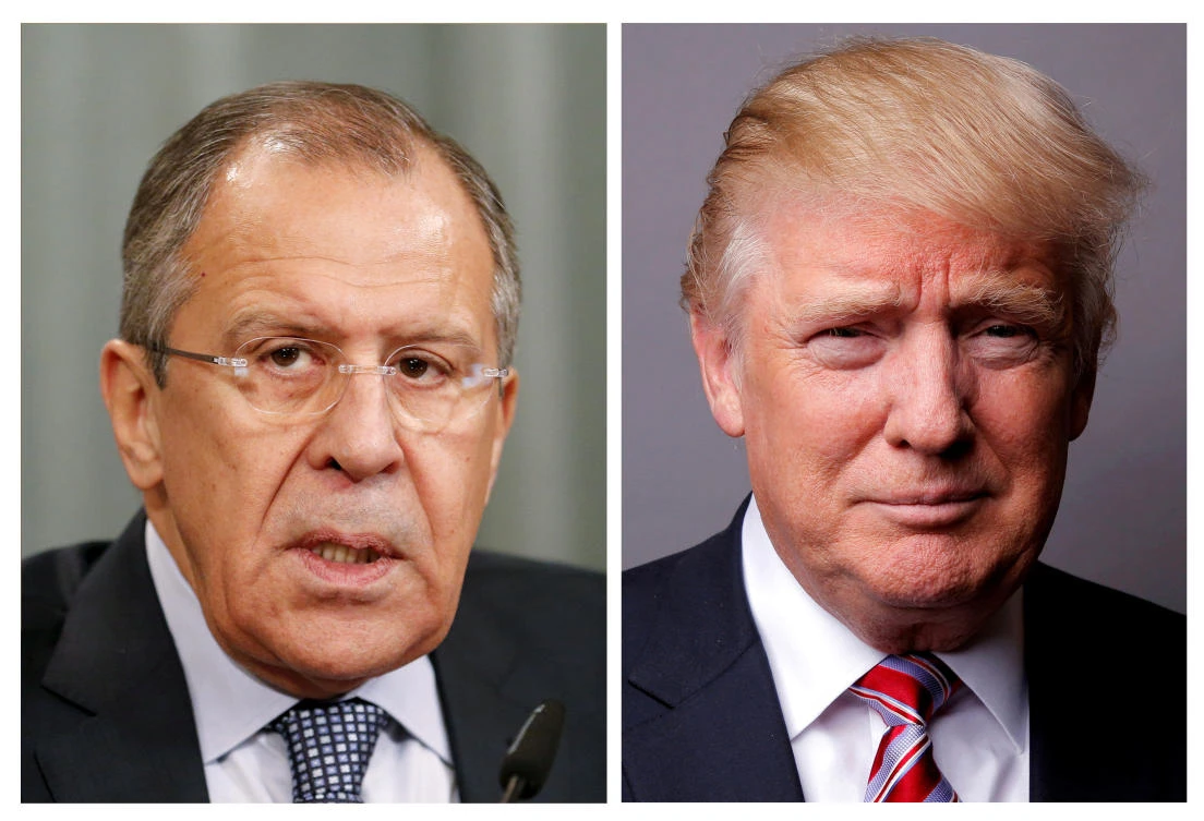 Russian Foreign Minister Sergei Lavrov and US President Donald Trump. (Reuters)