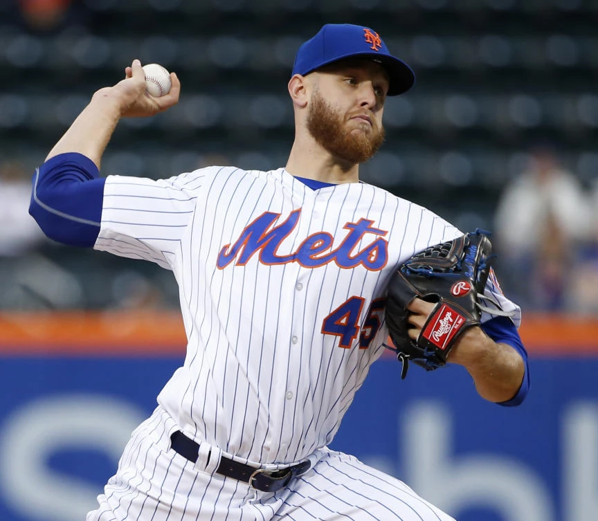 New York Mets starting pitcher Zack Wheeler delivers during the first inning of the team's baseball game against the San Francisco Giants on Tuesday in New York. (AP)