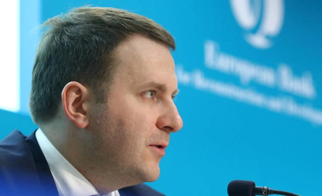 Russian Minister of Economic Development, Maxim Oreshkin speaks during the Annual Meeting and Business Forum of the European Bank for Reconstruction and Development's (EBRD) in Nicosia, Cyprus on Wednesday. (Reuters)