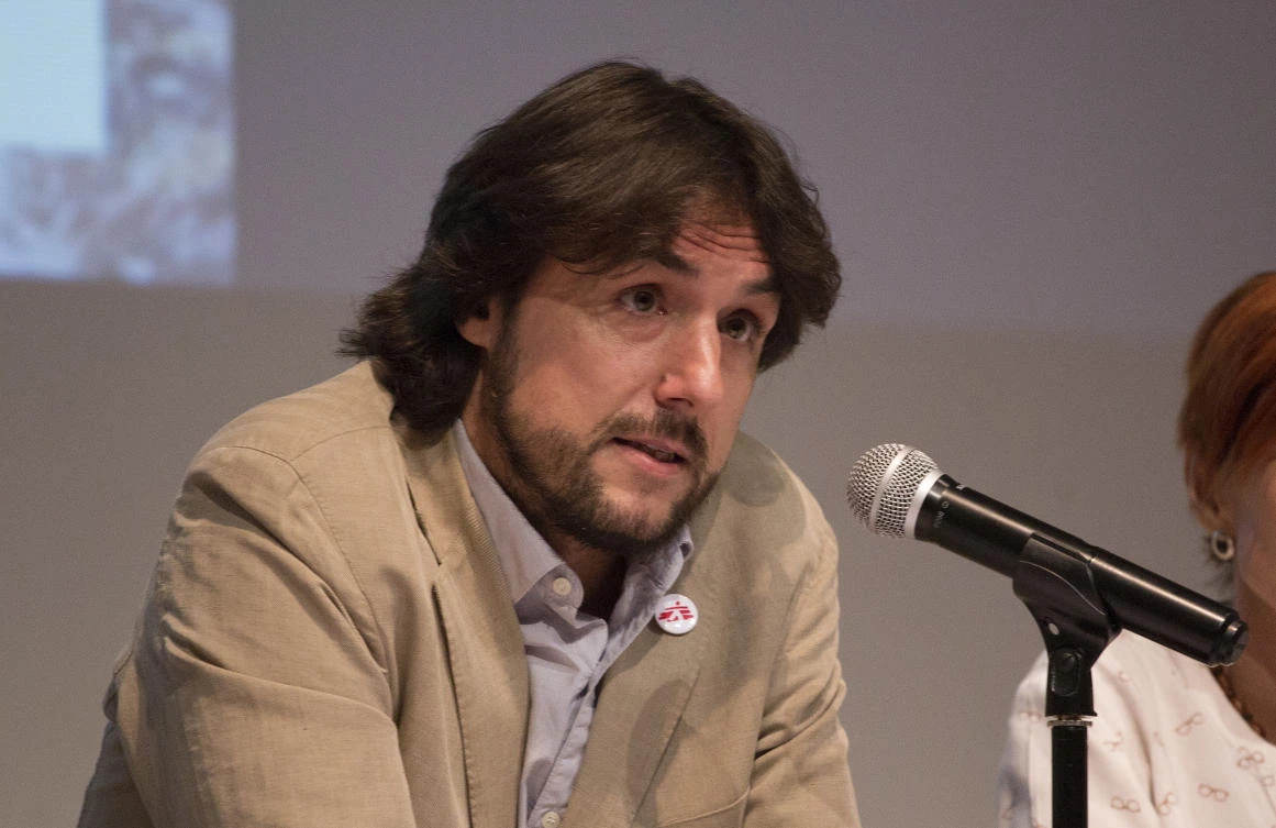 Marc Bosch, head of Latin American operations for Doctors Without Borders talks during a press conference in Mexico City. (AP)