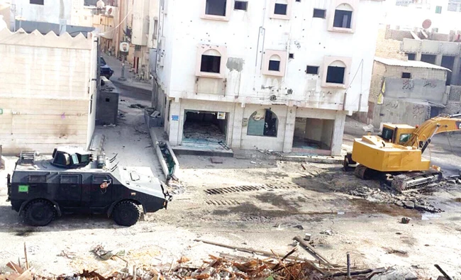 The site of the development project in Qatif where armed assailants opened fire on workers. (AN photo)