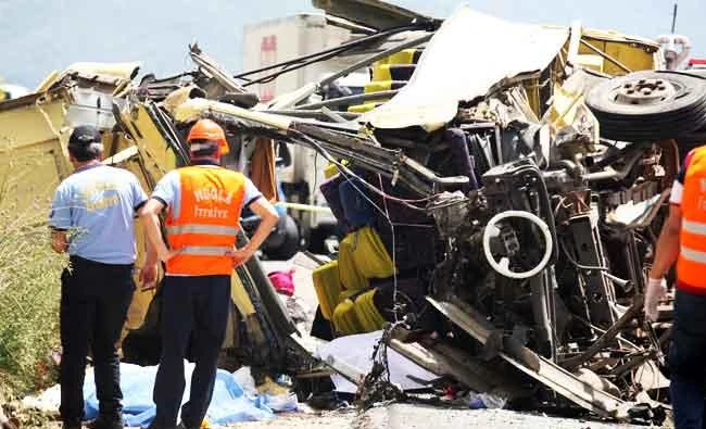 Tour bus tips over in Turkey, killing at least 24 people