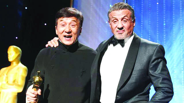 Sylvester Stallone and Jackie Chan.