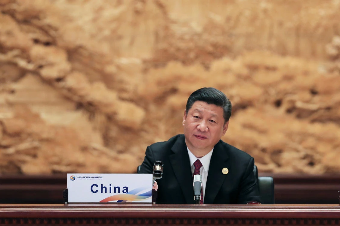 Chinese President Xi Jinping attends the Roundtable Summit Phase One Sessions of Belt and Road Forum at the International Conference Center in Yanqi Lake on Monday in Beijing, China. (REUTERS/Lintao Zhang/Pool)