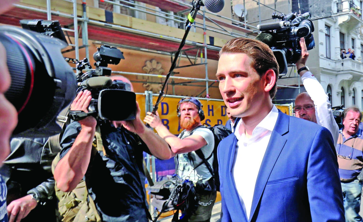 Austrian Foreign Minister Sebastian Kurz arrives for a meeting of the Austrian Peoples Party in Vienna. (AP)