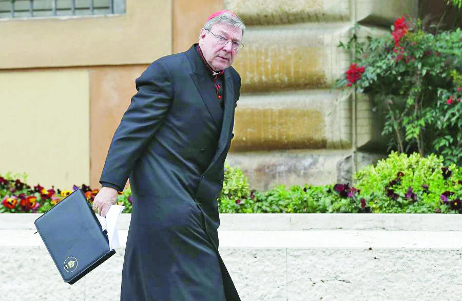 Australian priest George Pell arrives for a meeting in the Vatican, in this file photo. (Reuters)