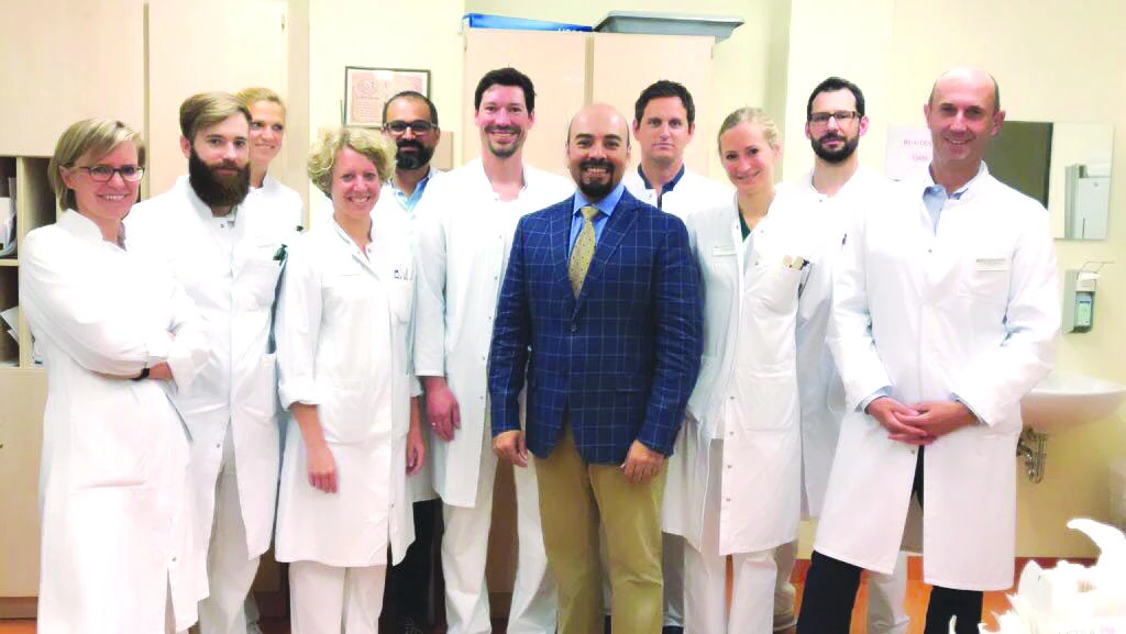 Dr. Abdulkarim Reza Fida, the founder of Fida Needle, with first batch of German and European physician in Germany.