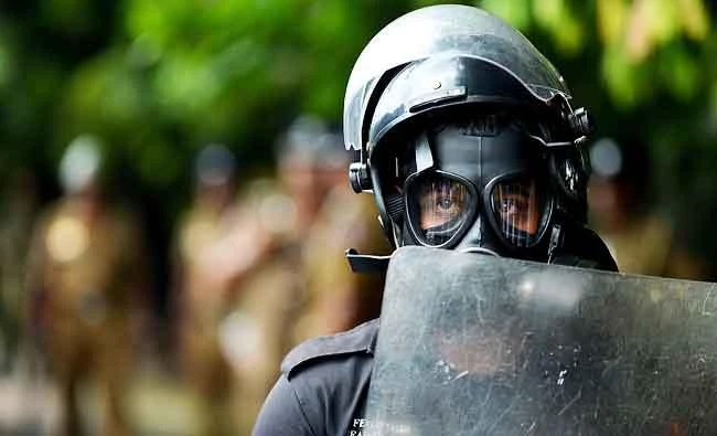 A Sri Lankan policemen keeps watch in Colombo, in this file photo. (AFP)