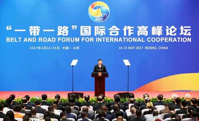 Chinese President Xi Jinping attends a news conference at the end of the Belt and Road Forum in Beijing, China, in this May 15, 2017 photo. (REUTERS)