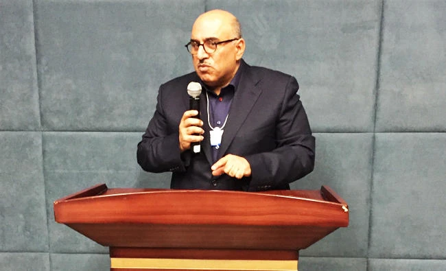 Khalid Abdulla-Janahi at the World Economic Forum in Jordan.