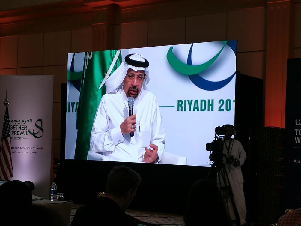 Saudi Energy Minister Khalid Al-Falih said the deal signed at the Riyadh Summit would help create hundreds of thousands of jobs for the Saudi youth. (AN photo)