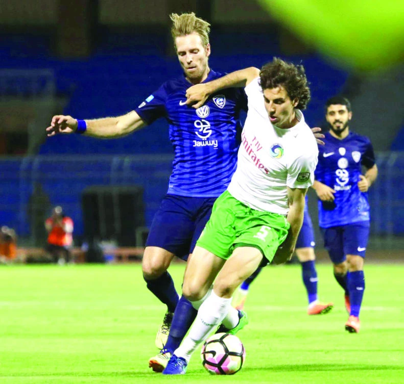 Action from the game between Al-Hilal and Cosmos Saturday night. (AN photo)