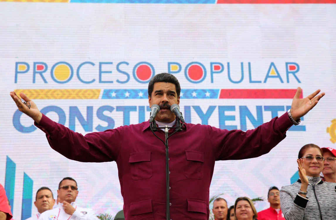 Venezuela's President Nicolas Maduro in Caracas. (Miraflores Palace/Handout via Reuter)