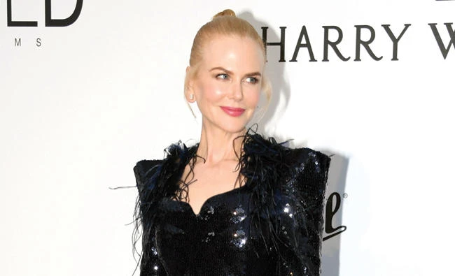 Australian actress Nicole Kidman poses during amfAR’s 24th Cinema Against AIDS Gala in Cap d’Antibes, France. (AFP)
