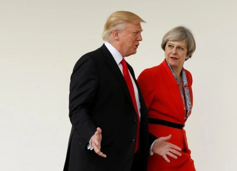 US President Donald Trump tweeted details of an informal meeting with British Prime Minister Theresa May. (File photo: Reuters)