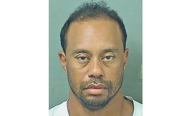 This booking photo obtained Monday, courtesy of the Palm Beach County Sheriff's Office, show Tiger Woods. (Palm Beach County Sheriff's Office Handout photo via AFP)