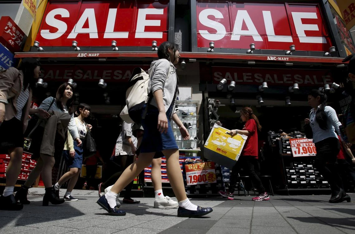 Japanese household spending fell 1.4 percent in April from a year earlier in price-adjusted real terms, more than the median estimate for a 0.7 percent annual decline. (Reuters)
