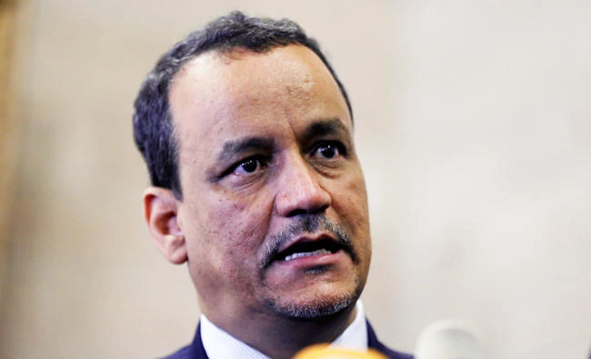 United Nations Special Envoy for Yemen, Ismail Ould Cheikh Ahmed, speaks to reporters upon his arrival at Sanaa airport on a visit to Sanaa, Yemen, in this May 22, 2017 photo. (REUTERS)