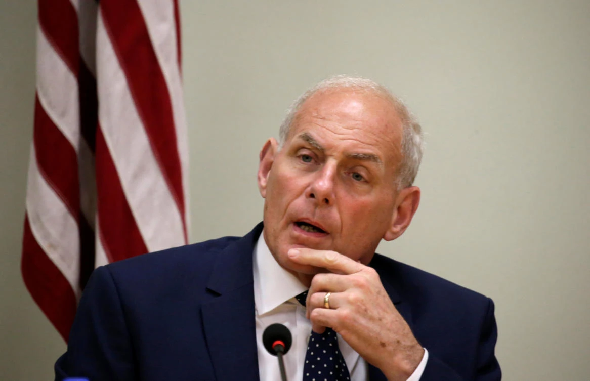 United States Secretary of Homeland Security John Kelly in the National Palace of Port-au-Prince, Haiti. (Reuters)