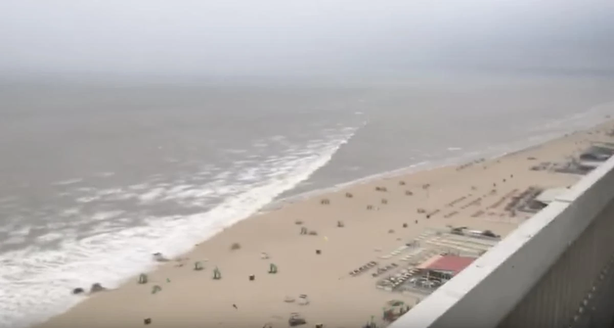 Video captures moment a freak tsunami hits Dutch beach in rare event