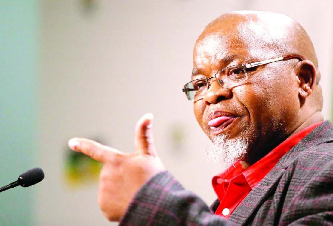 African National Congress Secretary-General Gwede Mantashe gestures during
a recent media briefing in Johannesburg. (Reuters)