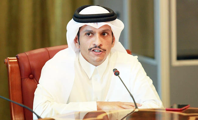 Qatar's foreign minister Sheikh Mohammed bin Abdulrahman al-Thani speaks to reporters in Doha, Qatar, June 8, 2017. REUTERS/Naseem Zeitoon