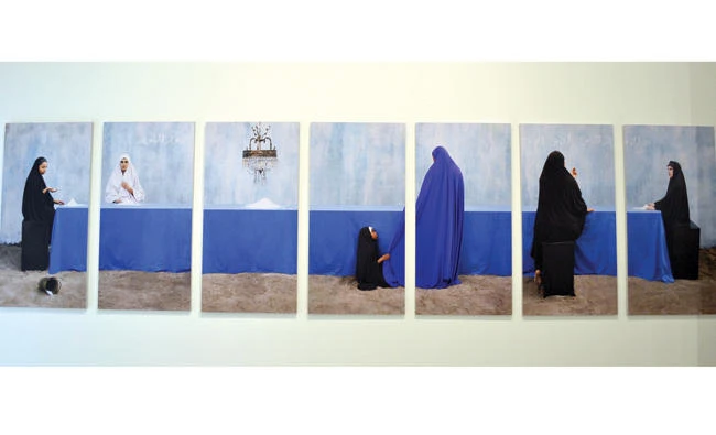 A piece by Italian artist Maimouna Guerresi.
