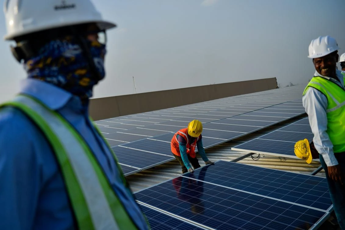 After the US withdrew from the Paris climate deal last week, India said it would stick to its huge renewable energy program. (AFP)
