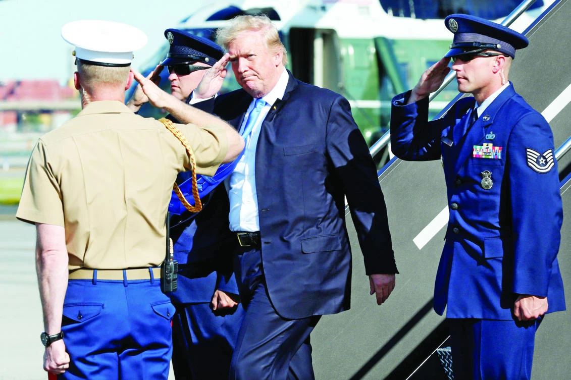 US President Donald Trump has arrived New Jersey to spend the weekend in his golf club in Bedminster. (Reuters)